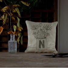 'Flowers in mug' lavender cushion