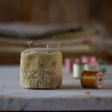 Plant dyed pincushion