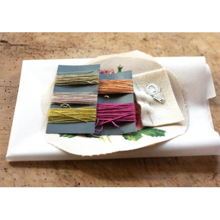 Plant dyed threads