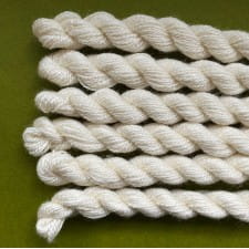 Undyed wool and silk embroidery threads - pack of 6