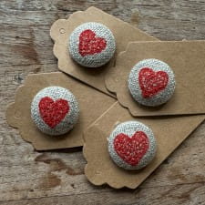 Christmas badge heart