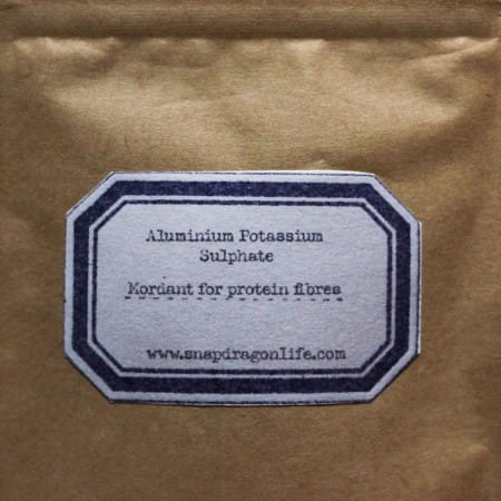Alum mordant for wool