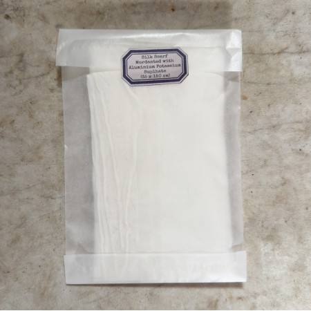 Mordanted Silk Scarf – 100% Silk, 35 x 140 cm