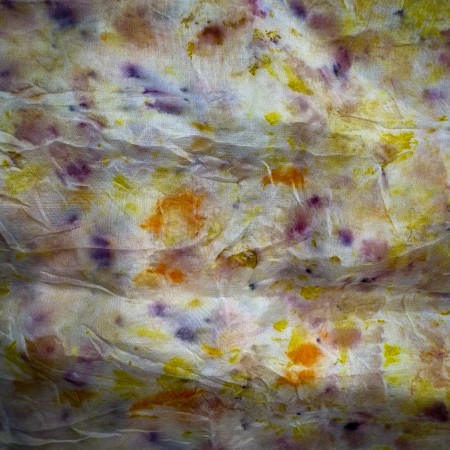 Mordanted Silk Scarf – 100% Silk, 35 x 140 cm
