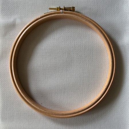 Cadre à Broder Vintage En Bois 14 Pouces (35.5cm) Rond - Avec Grande Vis De Serrage - Neuf