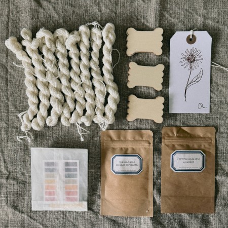 8 skeins of mordanted embroidery threads