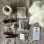 Felt bead making kit with vintage wool yarn, natural dye flowers and silk cord in glassine packaging