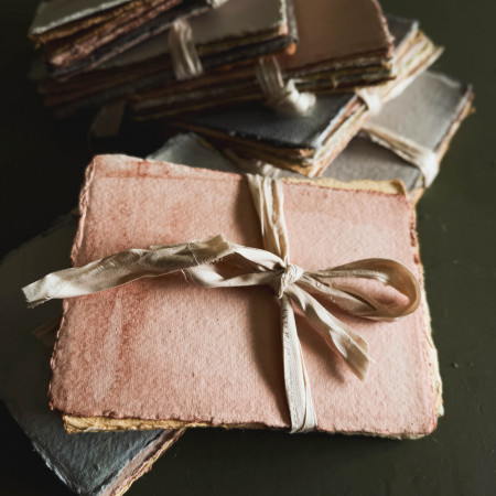 Bundles of Plant dyed khadi paper Bundles of Plant dyed khadi paper