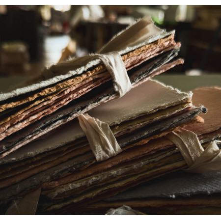 Bundles of Plant dyed khadi paper Bundles of Plant dyed khadi paper