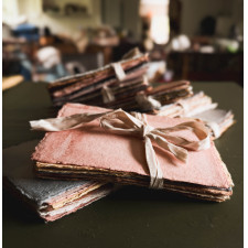 Bundles of Plant dyed khadi paper