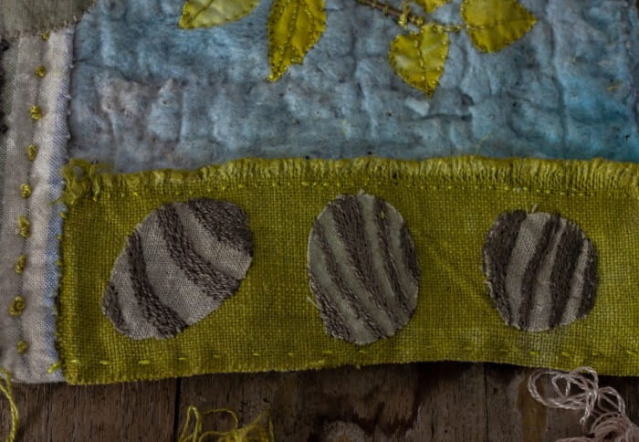 embroidered pebbles