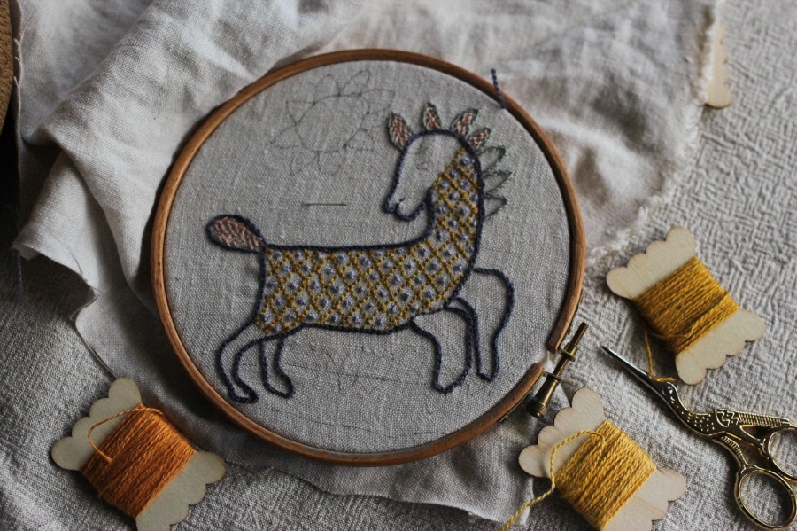 embroidered horse design