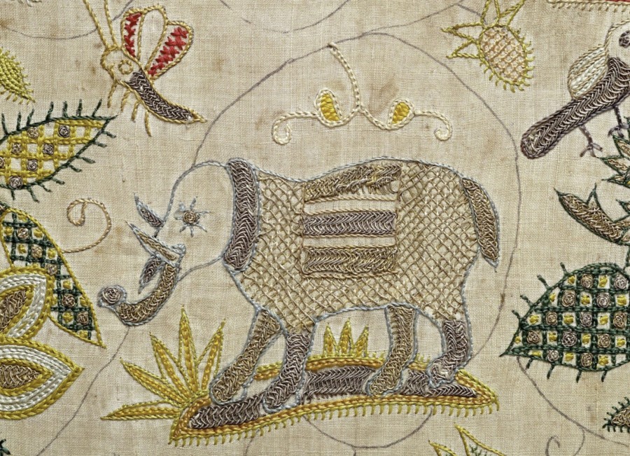 embroidered elephant 1620