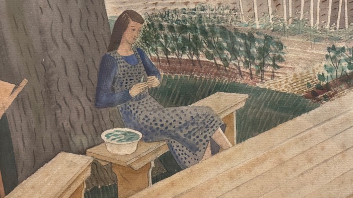 Tirzah Garwood shelling peas