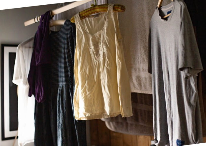 vintage silk camisole drying