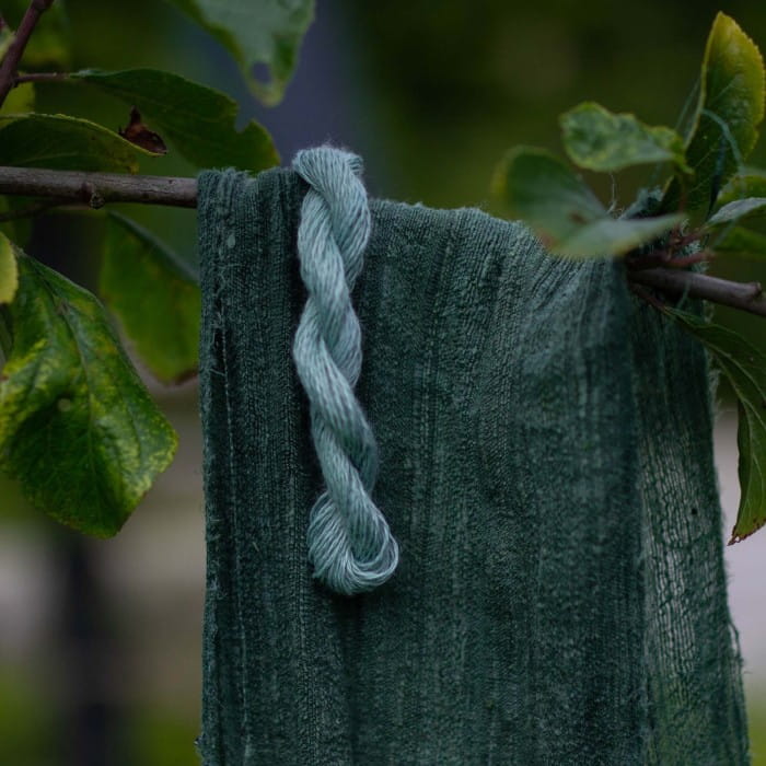 dyeing with fresh leaf indigo