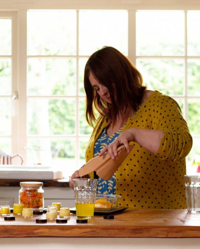 Jane making Calendula Balm