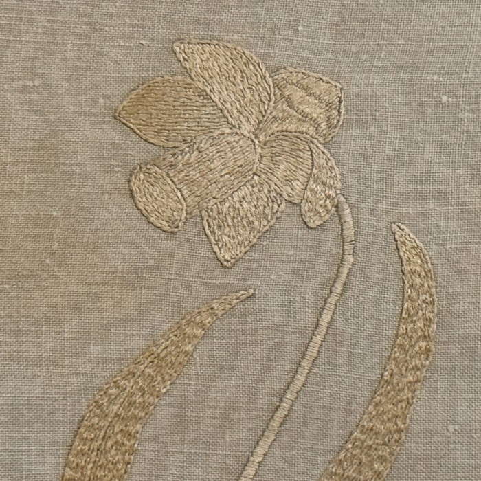 narcissi embroidery at Kellie Castle