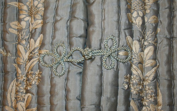 Japanese embroidered gown detail