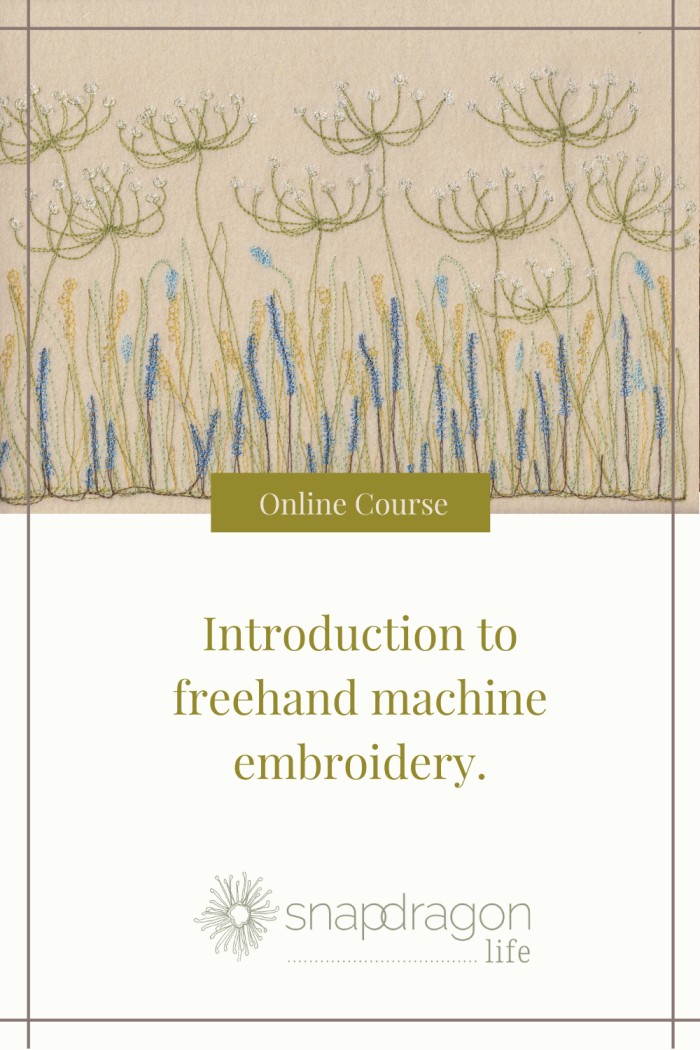 Introduction to freehand machine embroidery course