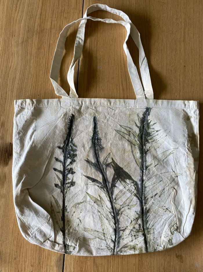 eco printed bag
