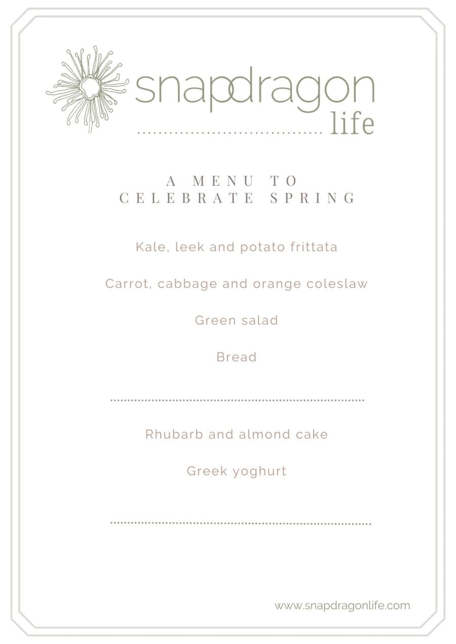 spring celebration menu